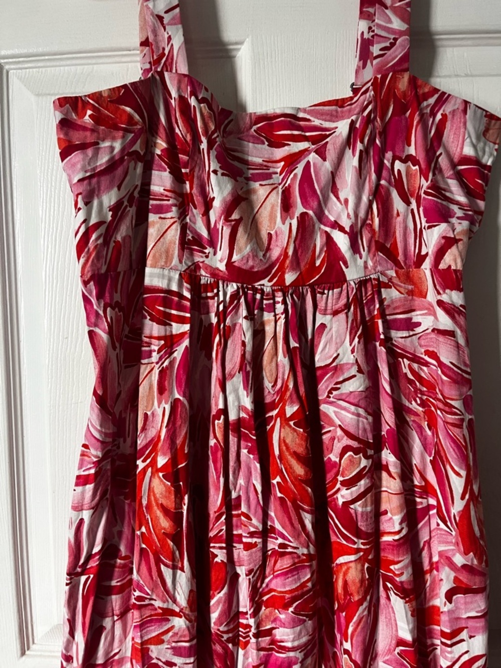 London Times Red and Pink Floral Maxi Dress - Picture 2 of 7